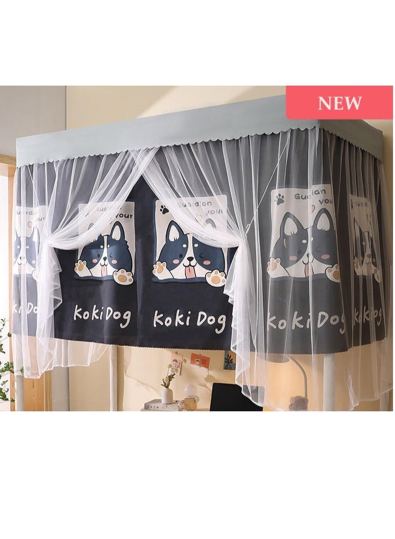 Bluejw Bed Canopy Tents Curtain Blackout Curtain Single Bed Tent Curtain Student Shading Cloth Bed Canopy Mosquito Net Student Sleep Privacy Protection  - Image 1