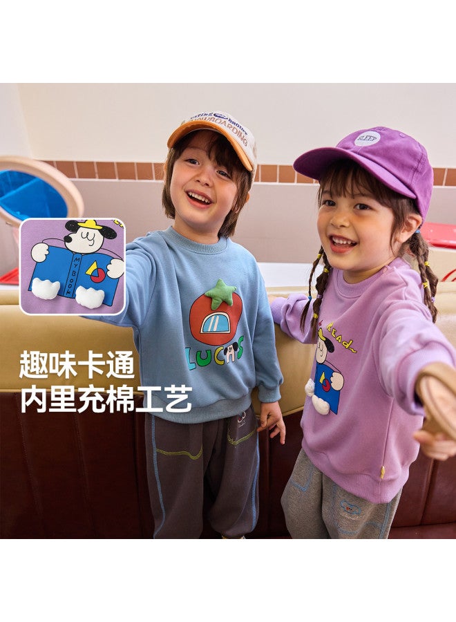 Doodle Home kids' Hoodie, Autumn Boys' Round Neck Top, Girls' Pullover, Baby Clothes - Image 4