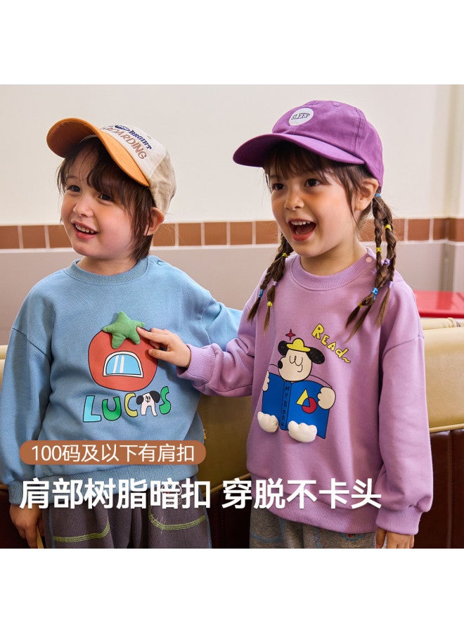 Doodle Home kids' Hoodie, Autumn Boys' Round Neck Top, Girls' Pullover, Baby Clothes - Image 5