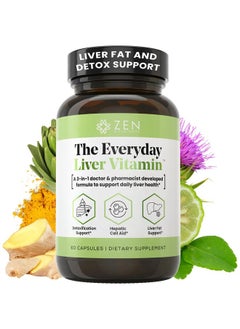 The Everyday Liver Vitamin - Liver Cleanse Detox & Repair with Bergacyn FF, Organic Milk Thistle, Dandelion Root & Artichoke Extract for Liver Health - Fatty Liver Support Supplements