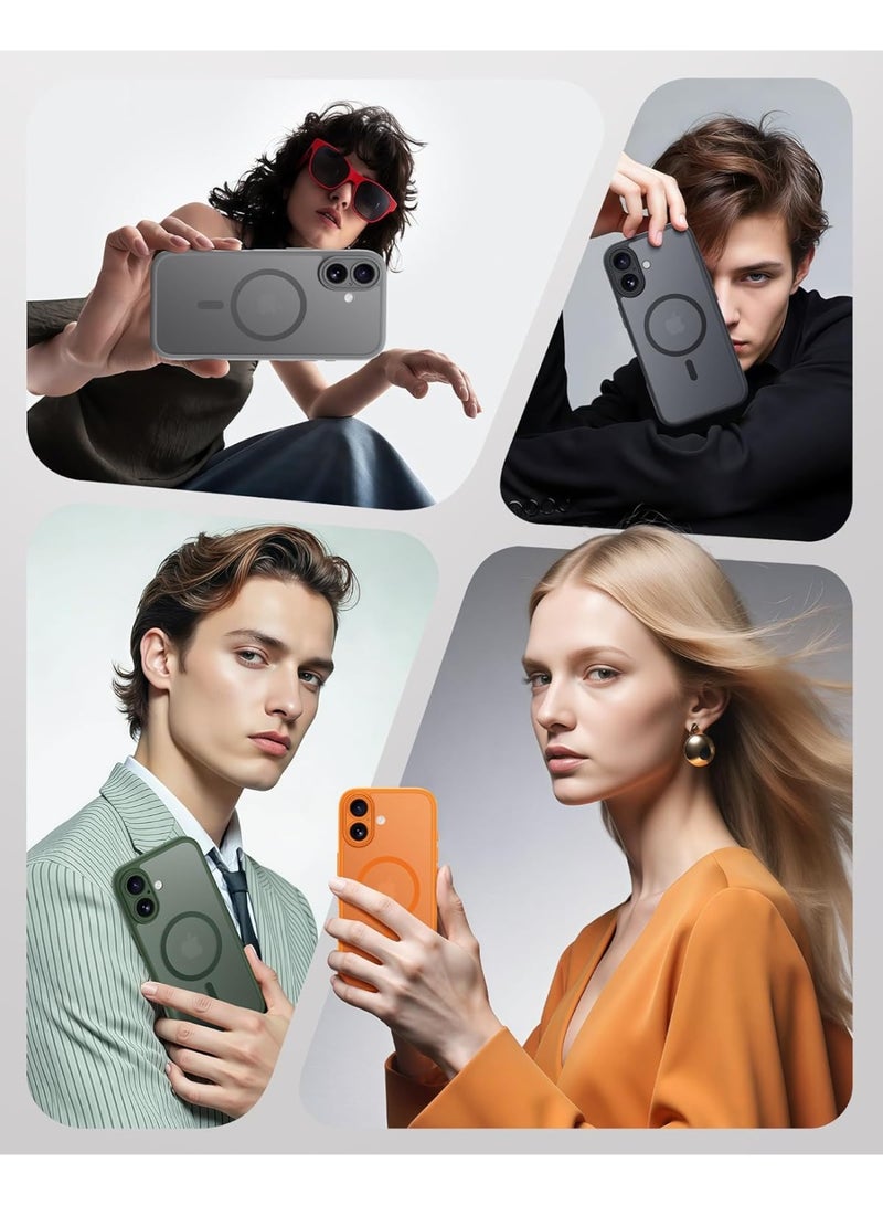 مناسبة لحالة واقية آيفون 17 ، وحماية الكاميرا الكاملة ، وحلقة مغناطيسية مدمجة ، وحماية ضد السقوط ، وحالة هاتف ماتي شبه شفافة ، مناسبة لآيفون 17 6.3 بوصة (أسود) - Image 5