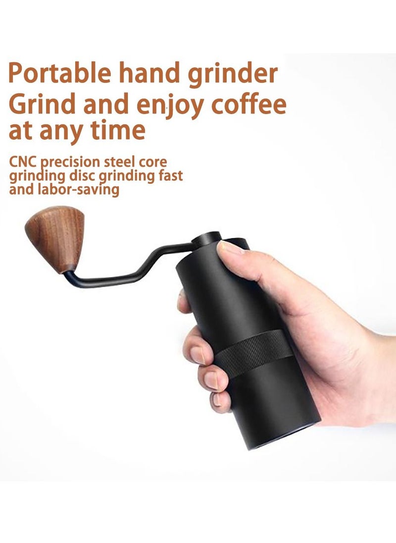 Y&D - Pour Over Coffee Maker Set,Coffee Kettle,Bean Grinder,Filter Cup,Filter Paper,Cup,Thermometers all in 1 Gift Box Black - Image 1