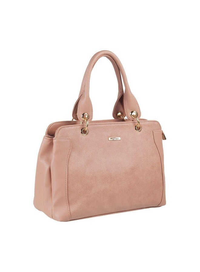 Metro Peach Faux Leather Premium Zipper Casual Shoulder Bag For Women - Image 5