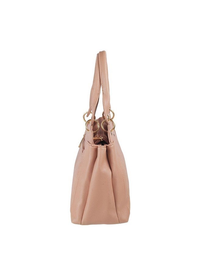 Metro Peach Faux Leather Premium Zipper Casual Shoulder Bag For Women - Image 4