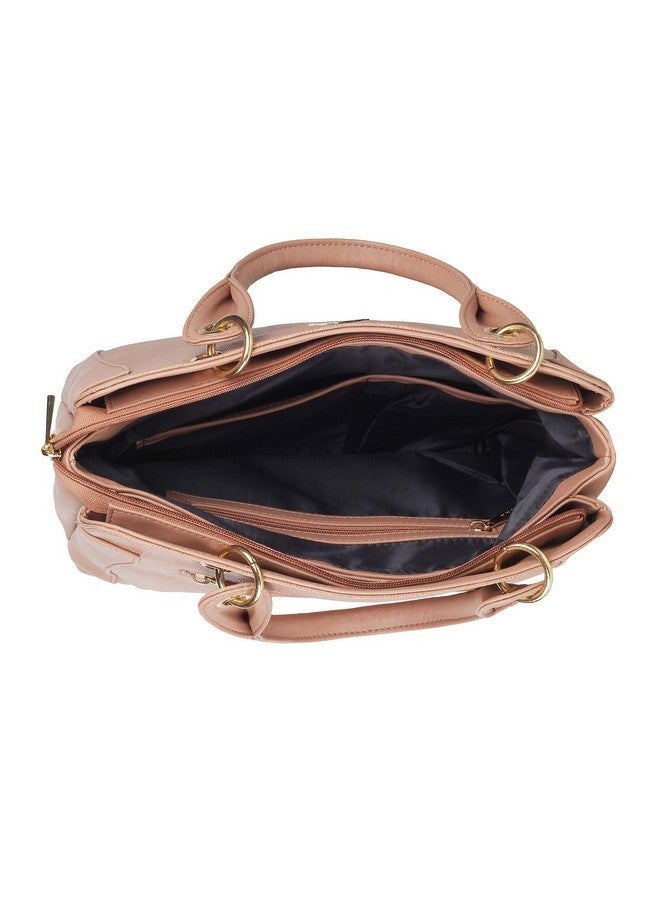 Metro Peach Faux Leather Premium Zipper Casual Shoulder Bag For Women - Image 2
