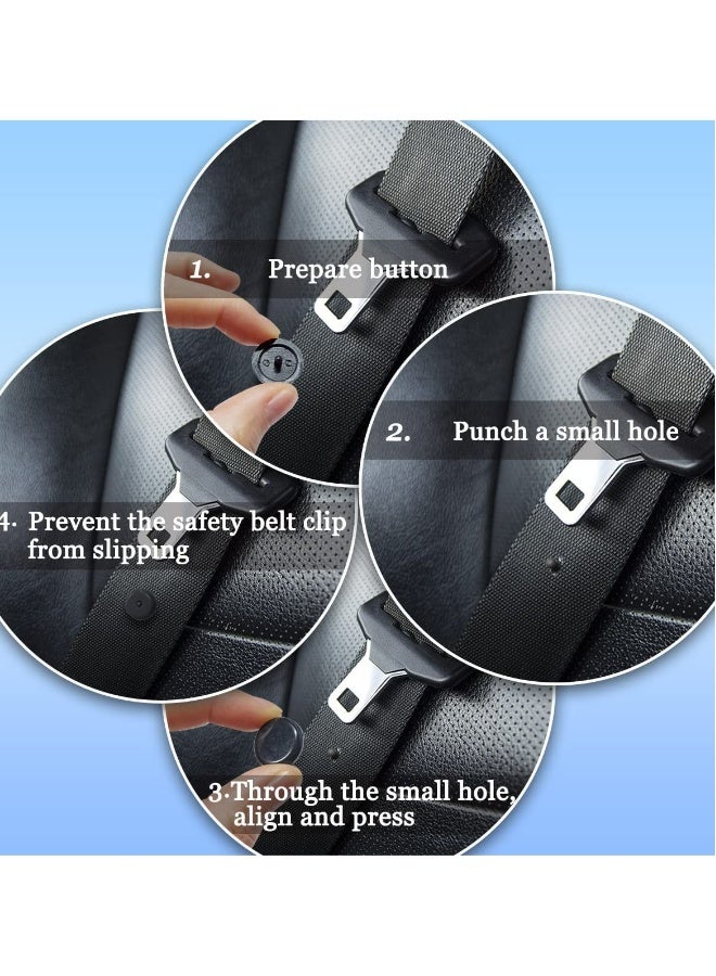 Topleo 5 Sets Seat Belt Button Stop Universal Fit Seatbelt Clip Stopper Kit Plastic Seatbelt Buckle Stopper Button Prevent Seatbelt Clip from Sliding Down - Image 3