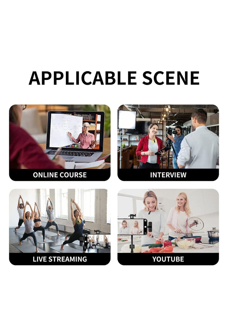 2 in 1 iphone or type-c Wireless Lavalier Microphone For IPhone, Plug Play, Portable Audio Video Recording Mic for Youtube, Live Stream, Vlog, Interview, Laptops PC - Image 4