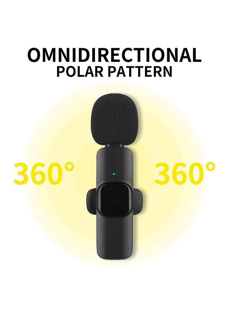 2 in 1 iphone or type-c Wireless Lavalier Microphone For IPhone, Plug Play, Portable Audio Video Recording Mic for Youtube, Live Stream, Vlog, Interview, Laptops PC - Image 2