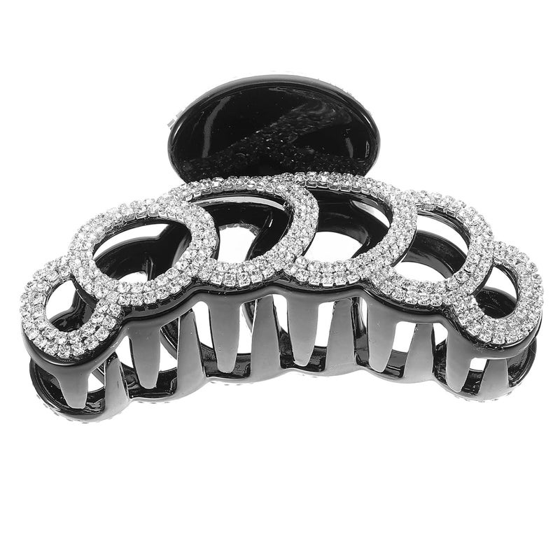 Large Rhinestones Jaw Clips Strong Hair Claw Clips Hair Clamps Hair Accessories for Women Black White