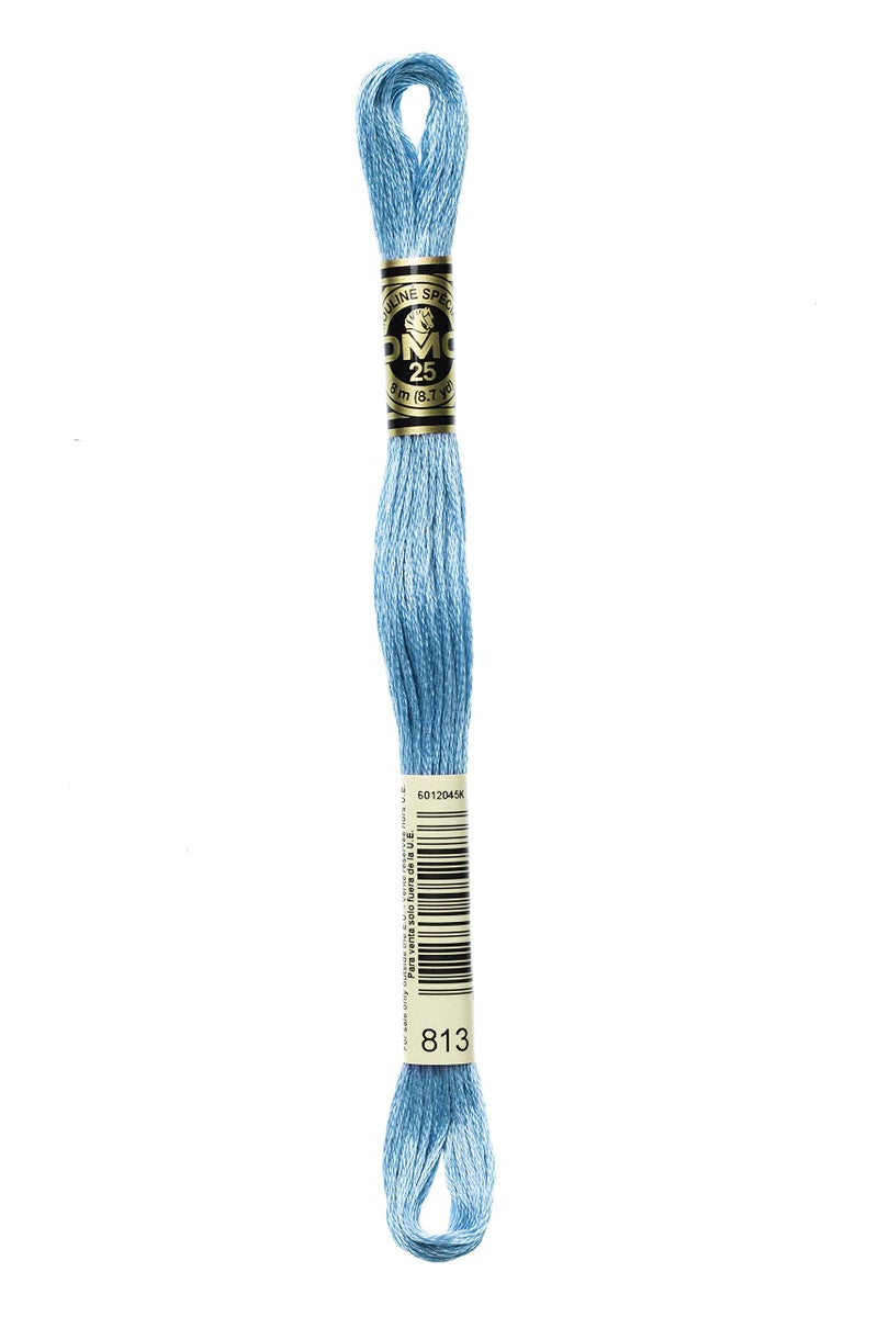 DMC 117813 6 Strand Embroidery Cotton Floss Light Blue 87Yard