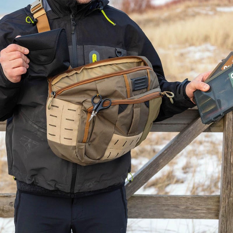 Ussuris Fly Fishing Sling Pack, Lightweight Fishing Tackle Storage Bag, Large Capacity - Image 4