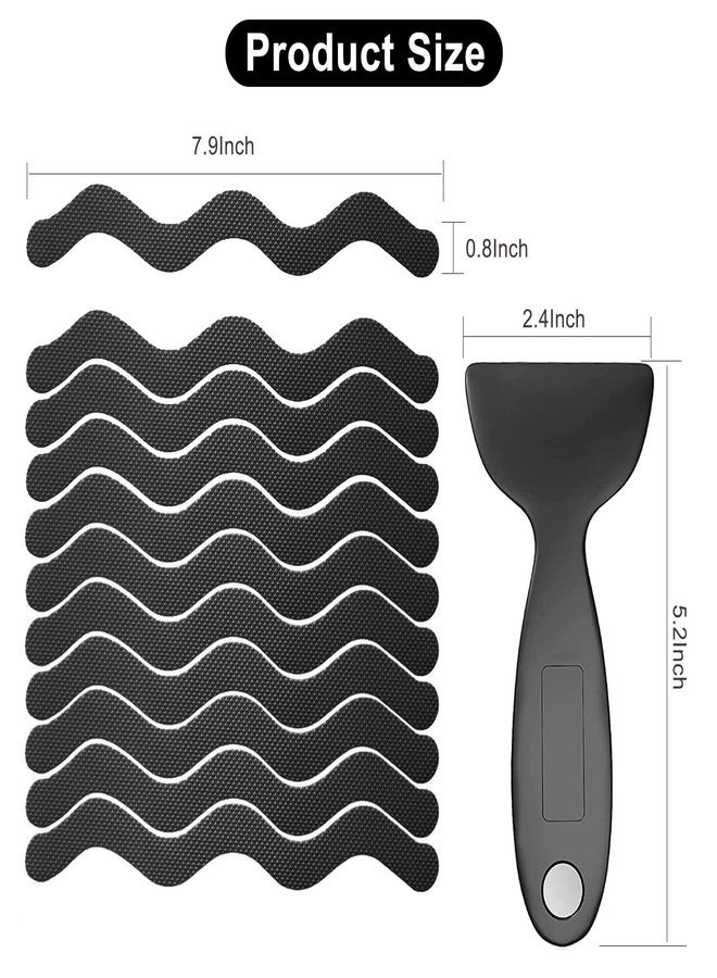 Ding Xi Bathroom Tub Anti-Slip Stickers 24 Pack Safety Tub Strip Decals with Premium Scraper for Tub Shower Stair Ladder Boat (Black) - Image 5