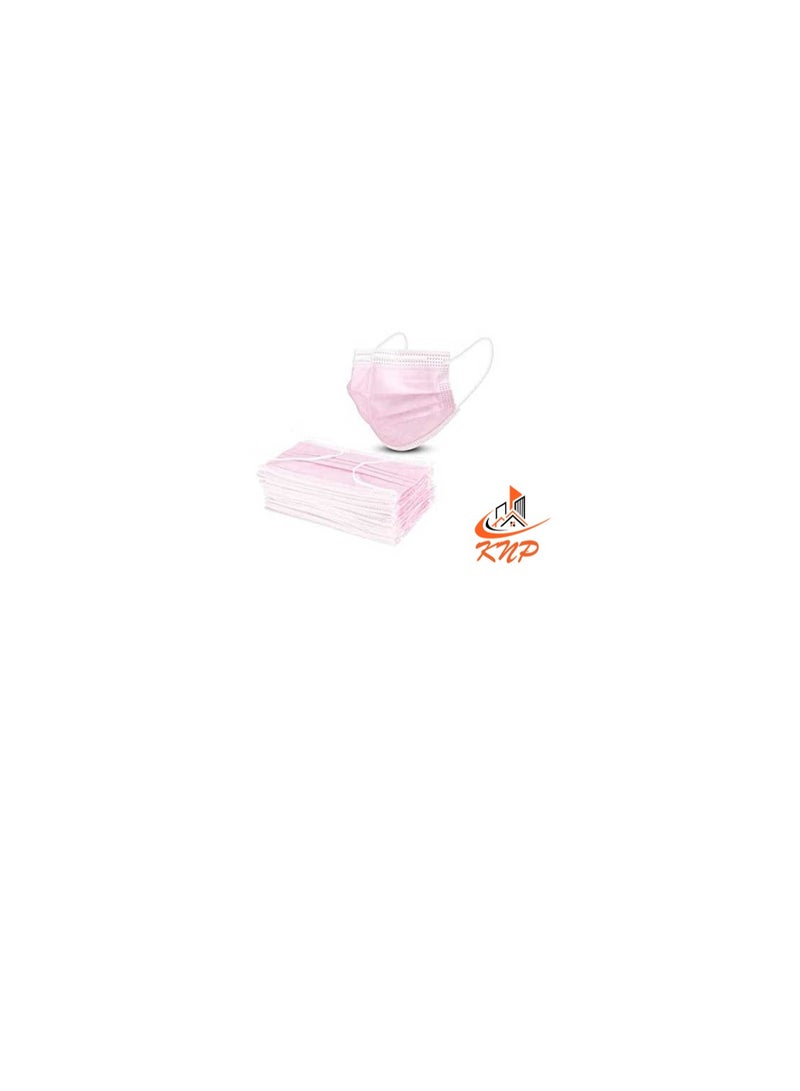 KNP KNP Disposable 3-Ply Face Mask (Box of 50, Pink) - Image 3