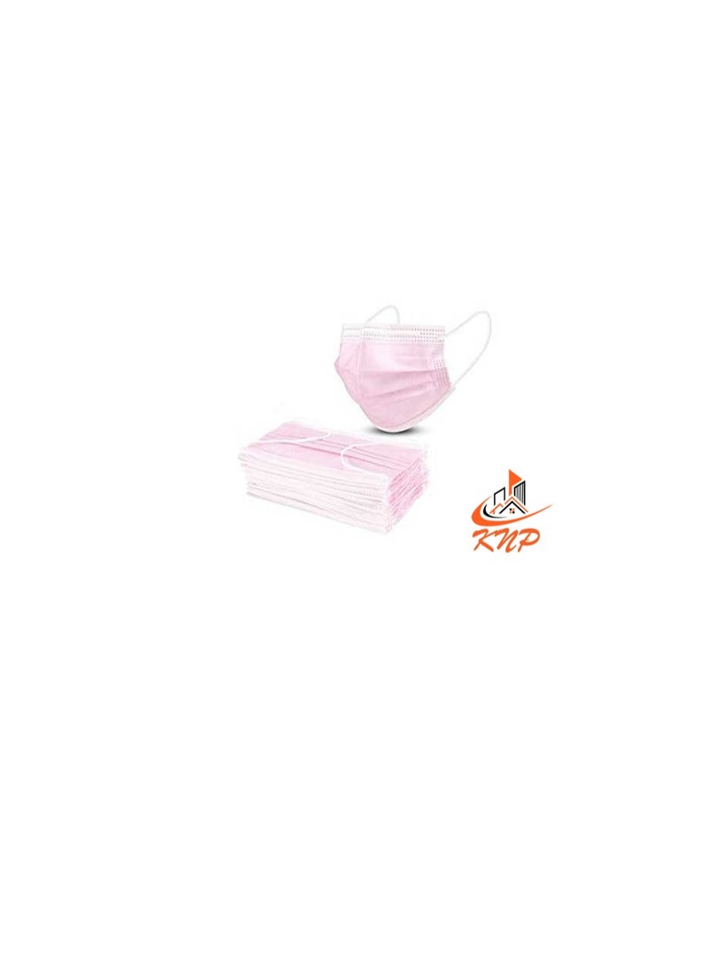 KNP KNP Disposable 3-Ply Face Mask (Box of 50, Pink) - Image 1