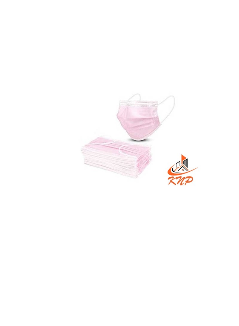 KNP KNP Disposable 3-Ply Face Mask (Box of 50, Pink) - Image 2