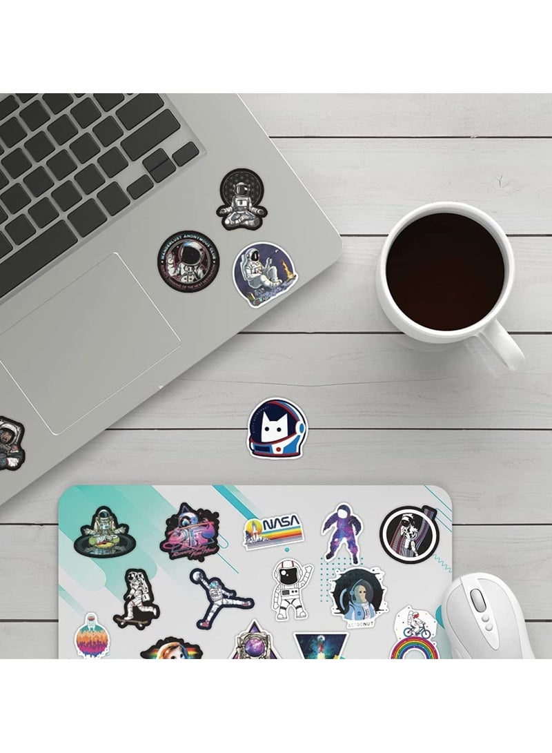 Captaintech Space Stickers For Water Bottles 50 Pcs Astronaut Stickers For Laptop Phone Skateboard For Kids Teens Decal - Image 4