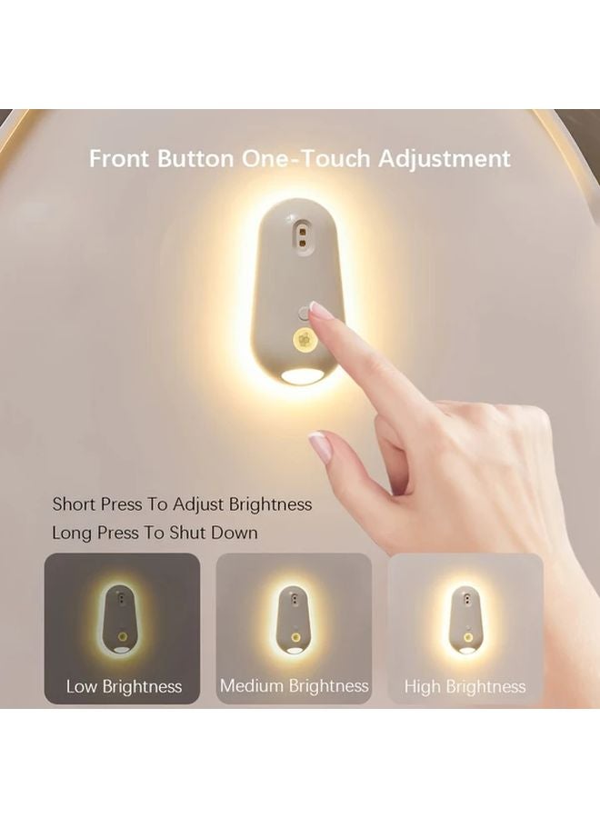 ضوء المرحاض الليلي LED الأبيض بطارية 1800 مللي أمبير ساعة مستشعر 120 درجة 3 مستويات سطوع شحن عبر USB - Image 5