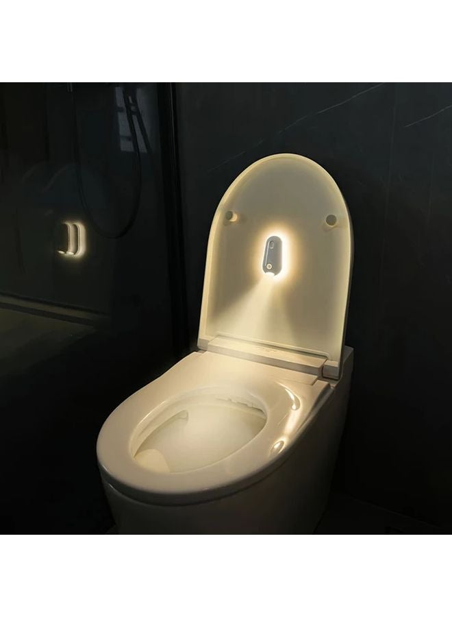 ضوء المرحاض الليلي LED الأبيض بطارية 1800 مللي أمبير ساعة مستشعر 120 درجة 3 مستويات سطوع شحن عبر USB - Image 4