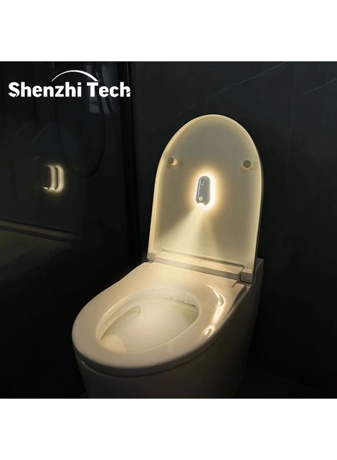 ضوء المرحاض الليلي LED الأبيض بطارية 1800 مللي أمبير ساعة مستشعر 120 درجة 3 مستويات سطوع شحن عبر USB - Image 2