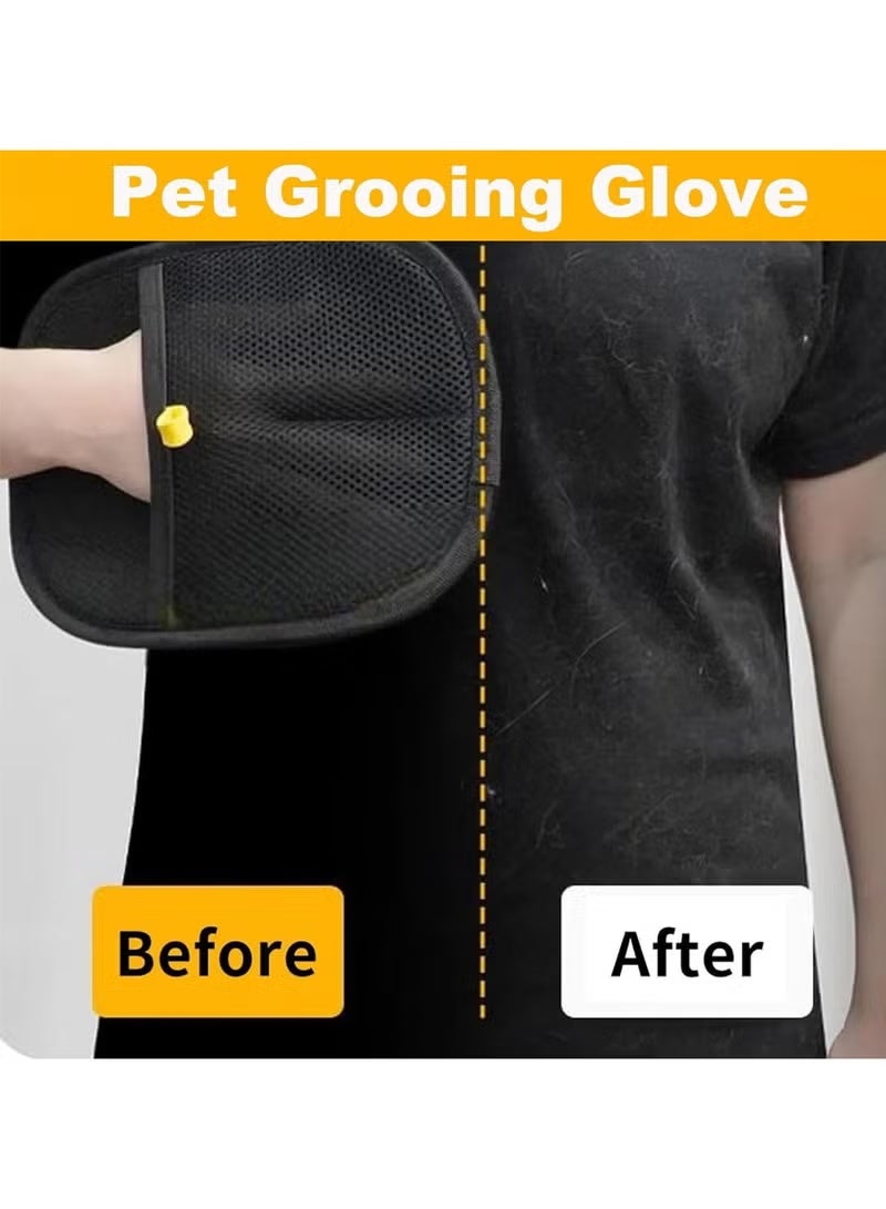 Electrostatic Pet Hair Removal Gloves 2 Pcs | Cat Dog Hair Remover Glove Set | Reusable Pet Grooming Gloves | Lint Fur Cleaning Gloves for Sofa Couch Clothes - Image 4