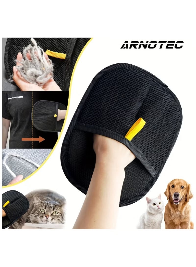 Electrostatic Pet Hair Removal Gloves 2 Pcs | Cat Dog Hair Remover Glove Set | Reusable Pet Grooming Gloves | Lint Fur Cleaning Gloves for Sofa Couch Clothes - Image 3
