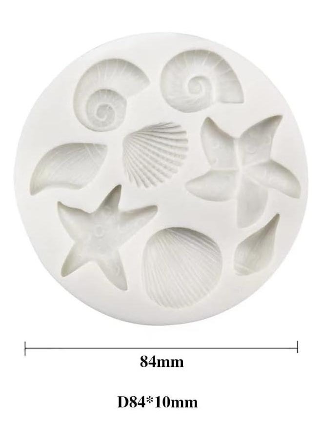 yongsheng DIY Sea Creatures Conch Starfish Shell Silicone Molds Cake Decorating Fondant Cake Candy Creative Chocolate Shell Baking Mold  - Image 3