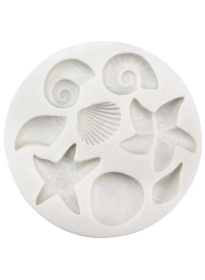 yongsheng DIY Sea Creatures Conch Starfish Shell Silicone Molds Cake Decorating Fondant Cake Candy Creative Chocolate Shell Baking Mold  - Image 2