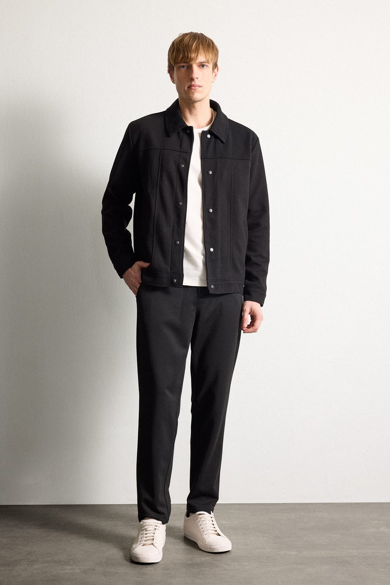 DeFacto Black Man Regular Fit Polo Collar Jacket Casual - Image 2