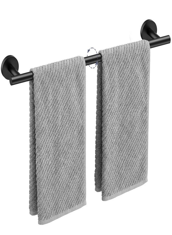 IOQ Matte Black Towel Bar, 26 Inch Towel Racks for Bathroom Useable Length 24 Inch Wall-Mounted, Bathroom Towel Rod Holder SUS304 Stainless Steel - Image 1