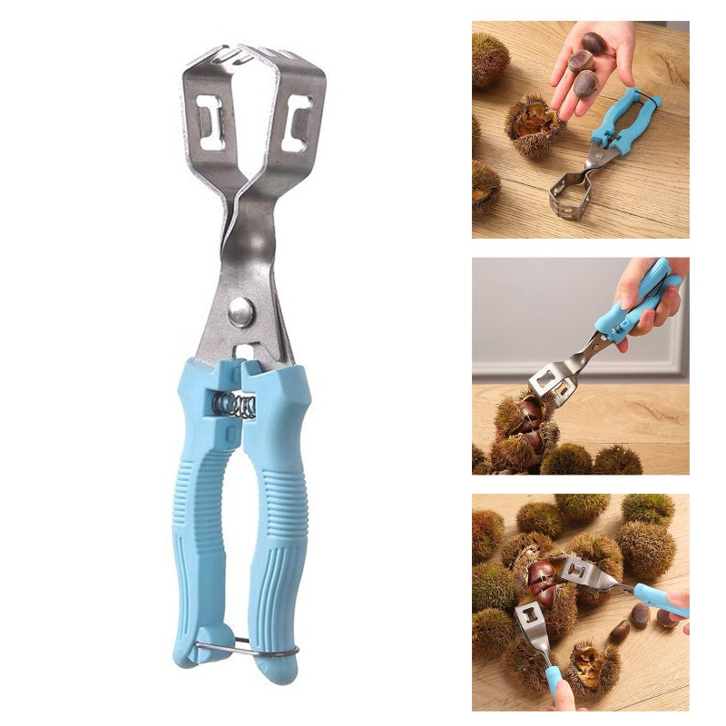 Ergonomic Plastic Handle Chestnut Peeler Tool Efficient Cutter Pliers for Easy Shell Removal - Image 3