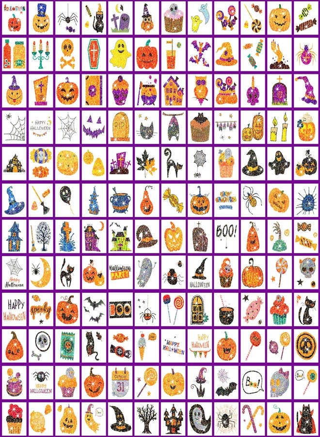 Partywind 408 PCS Glitter Tattoos for Kids' Halloween Party Supplies, Individually Wrapped Cut Tattoos for Goodie Bag Stuffers, Trick or Treat Party Decorations - Image 3