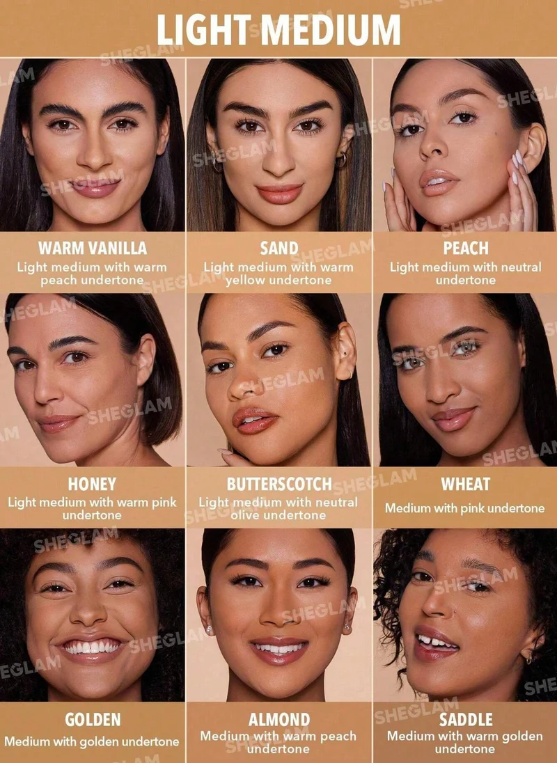 SHEGLAM Sheglam Skin-Focus High Coverage Powder Foundation-Almond