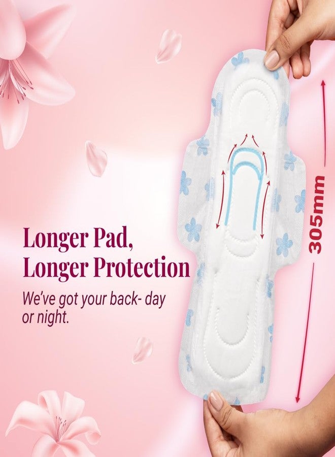 NIINE Naturally Soft XXL Sanitary Pads for Women | 40 Pads | 305MM | Cottony Soft Top Cover | Extra Coverage with Wider Back, Quick Absorption for Heavy Flow - Image 4