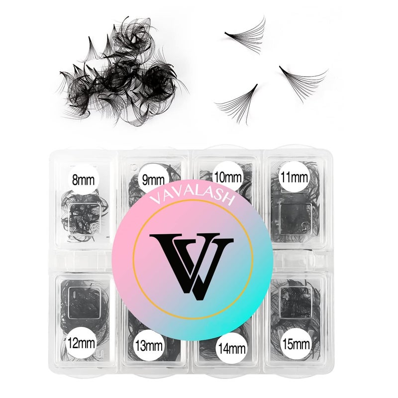 VAVALASH 600 Fans Premade Fans Eyelash Extensions 5D24D Premade Lash Fans Promade Loose Fans Thin Base Premade Volume Lash Extension12D007C815mm