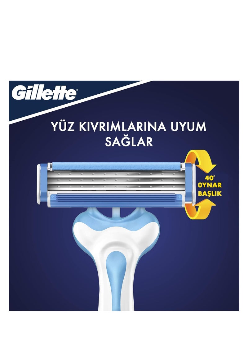 Gillette Gillette Blue3 Disposable Razor 6+2 Cool  - Image 4