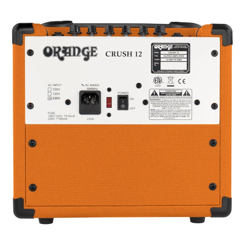 Orange Crush 12 12W 6" Guitar Amplifier and Speaker Combo, Orange - Image 2