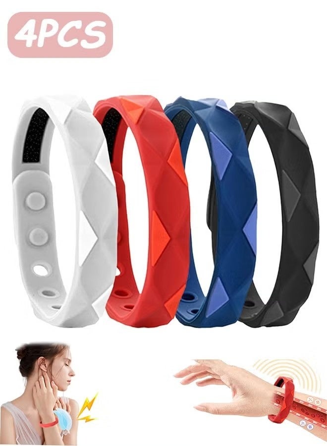 4 PCS Anti-static Wrist Strap, Adjustable Anti Static Silicone Sports Wristband, Flexible and Comfortable Design for Running and Workout - Image 1