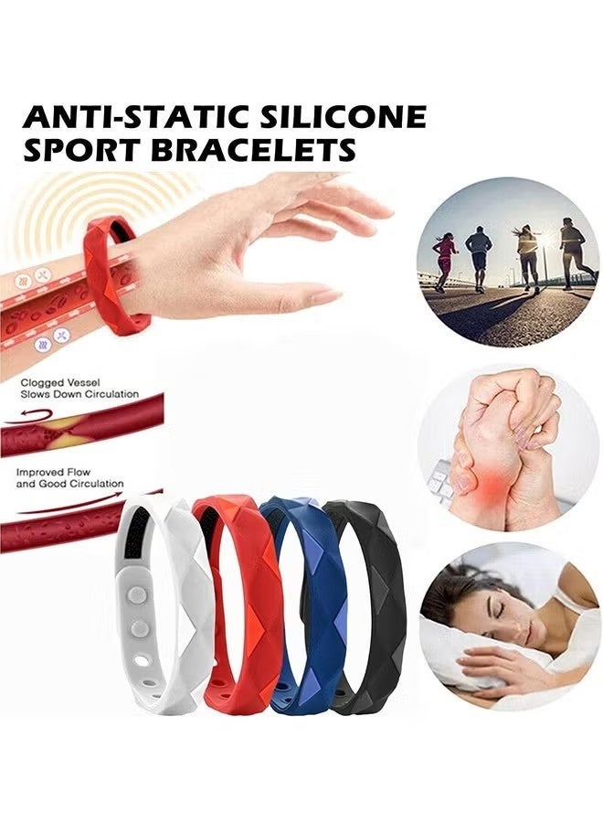 4 PCS Anti-static Wrist Strap, Adjustable Anti Static Silicone Sports Wristband, Flexible and Comfortable Design for Running and Workout - Image 4
