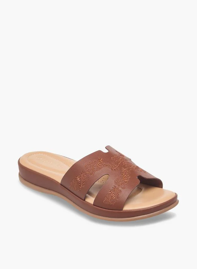 Le Confort Women Embroidered Comfort Sandals