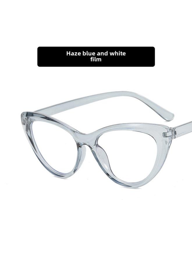 Generic - Mona Net Red Triangle Cat's Eye Anti-blue Light Glasses Frame New Butterfly Glasses Frame Can Be Equipped With Myopia Flat Lens - Image 1