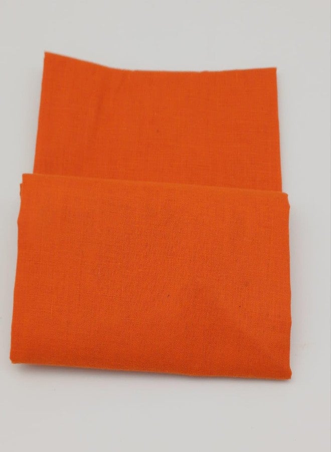 Karmaware® Orange Pooja Aasan Cloth for mandir- 1.25 Metre - Pure Cotton Orange Puja Kapda. - Image 4