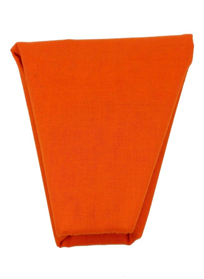 Karmaware® Orange Pooja Aasan Cloth for mandir- 1.25 Metre - Pure Cotton Orange Puja Kapda. - Image 3