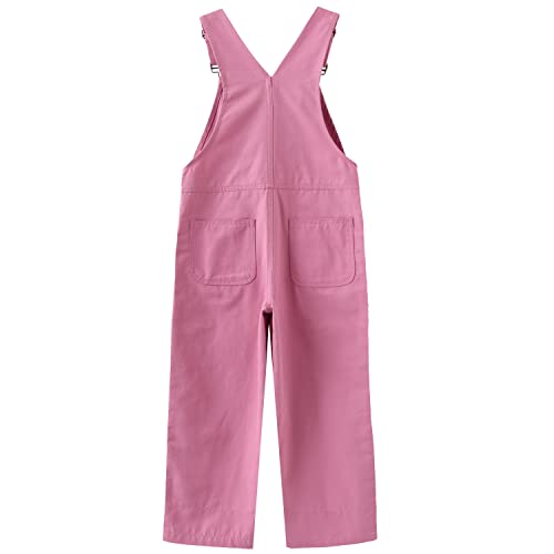 GRANDWISH Girls Pink Bib Overalls with Adjustable Shoulder Strap Size 5 - Image 3