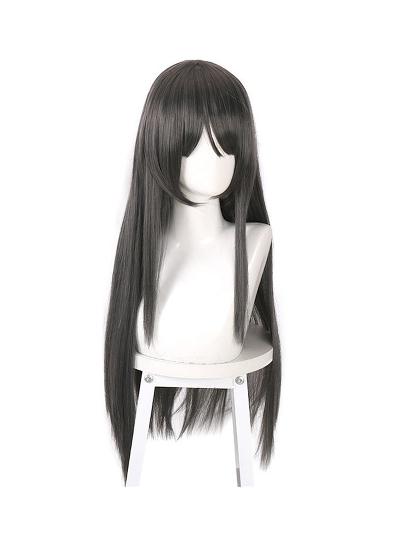 Puella Magi Madoka Magica Xiao Meiyan COS wig black long straight transformation fight cosplay wig costumes dress up wig