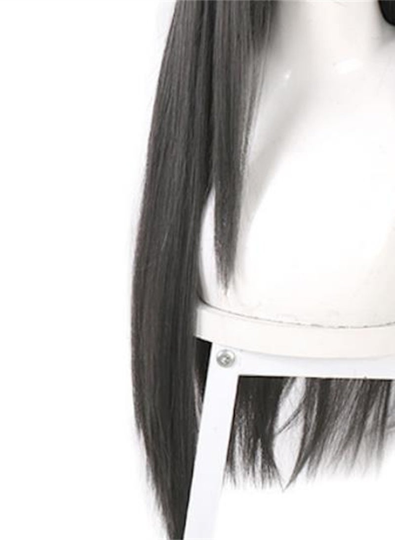 Puella Magi Madoka Magica Xiao Meiyan COS wig black long straight transformation fight cosplay wig costumes dress up wig