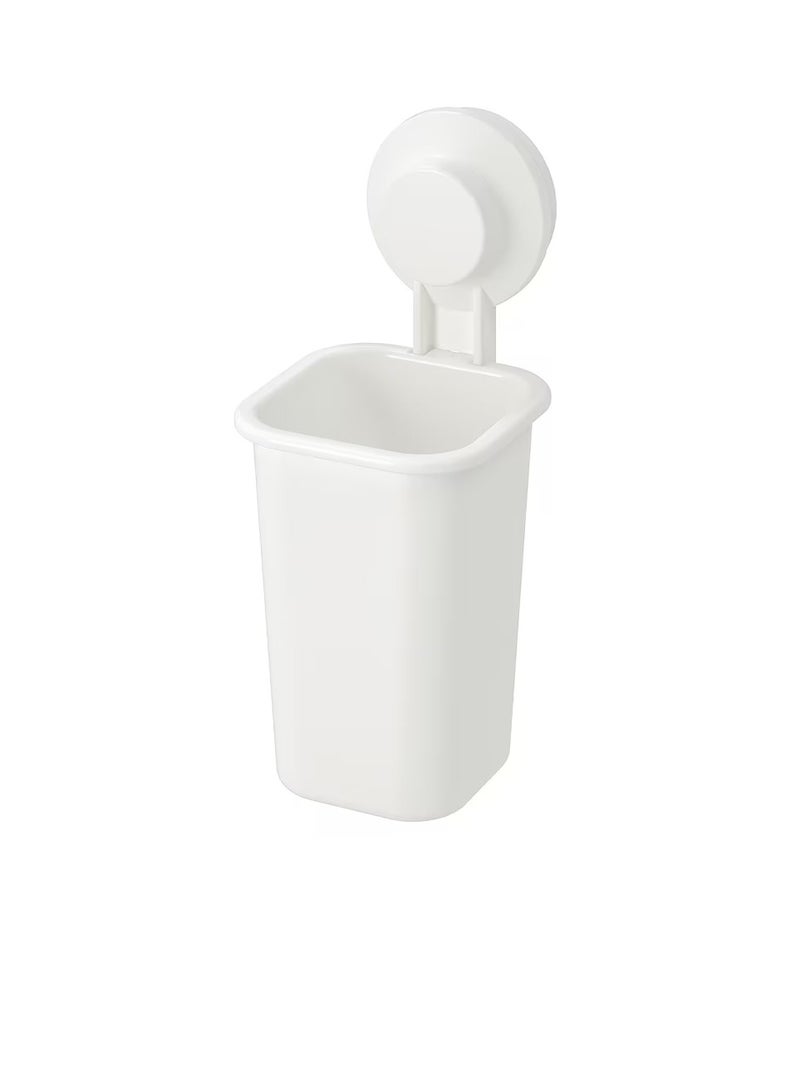 Toothbrush holder with suction cup white - Image 1