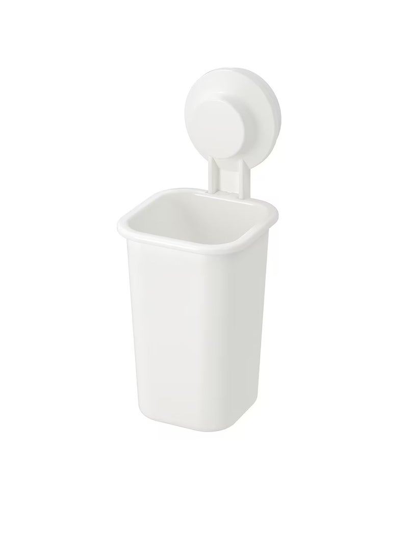 Toothbrush holder with suction cup white - Image 2