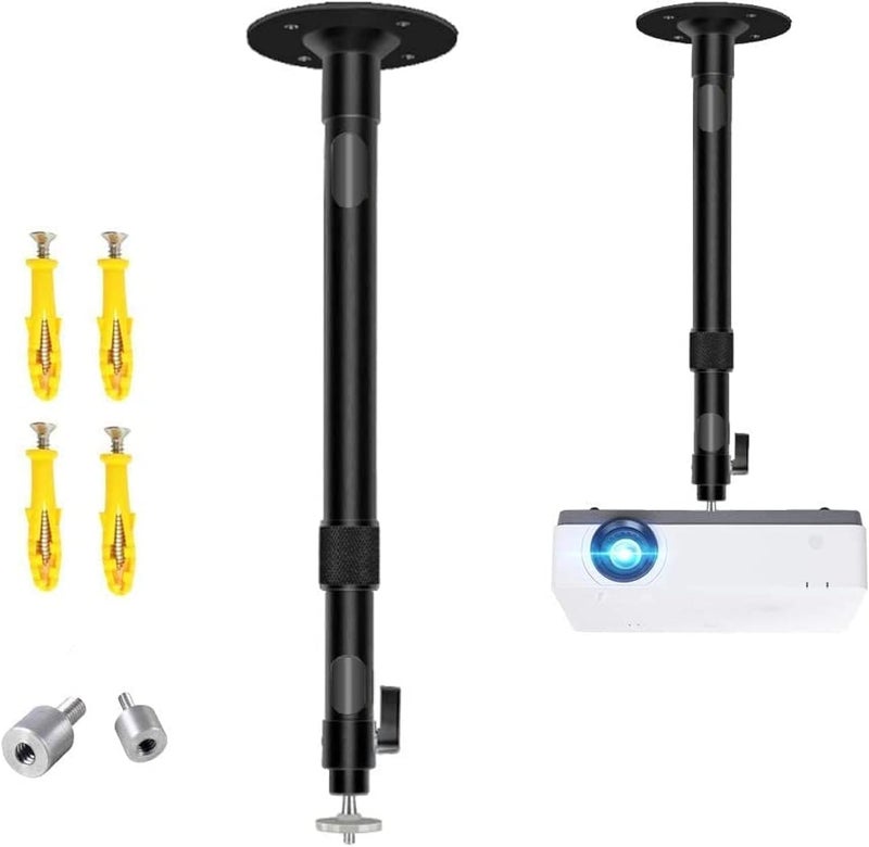 2BeBest Upgraded Longer Projector Mount Extending Projector Ceiling Mount Projectors Wall Mount with Extendable Length 1424 in 3762 cm Adjustable 360 Angle Rotatable Black
