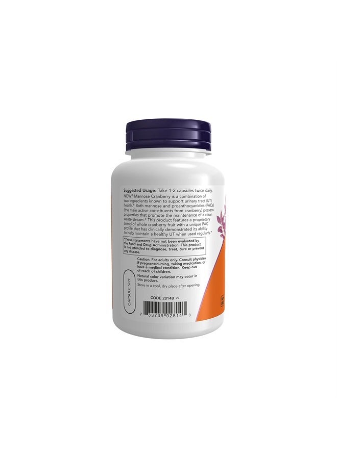 now Supplements, Mannose Cranberry, Dual Action Formula*, Clinically Evaluated, Urinary Tract Health*, 90 Veg Capsules - Image 3