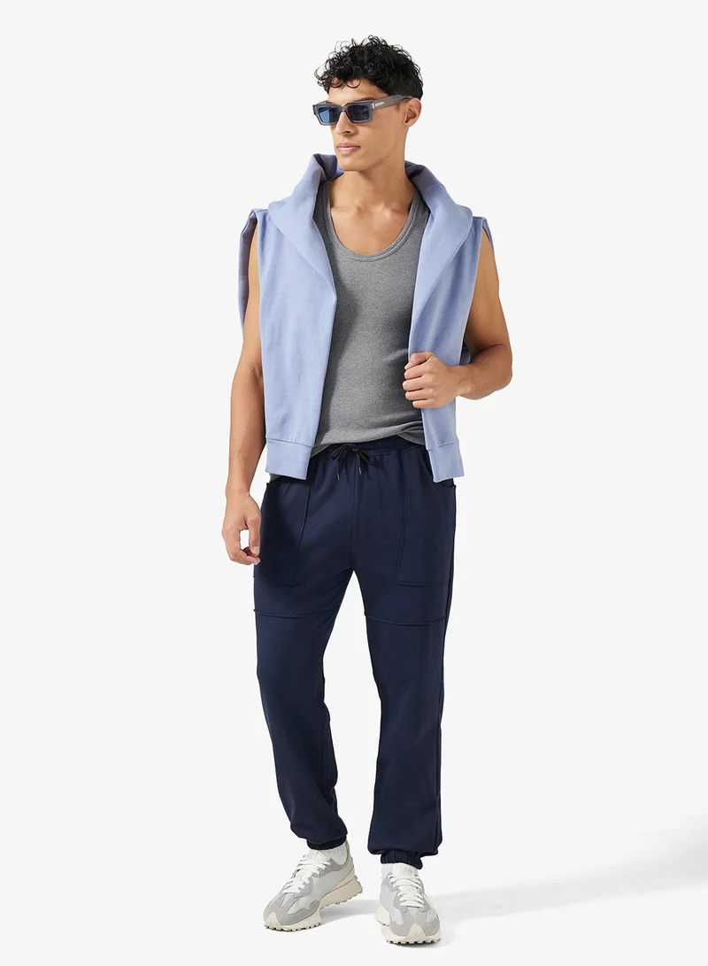 Seventy Five Basics Elastic Hem Panel Detail Oversized Joggers